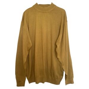 NEW VTG Inserch Italy Sweater Limited Edition Mock Neck Mens 3XL Gold